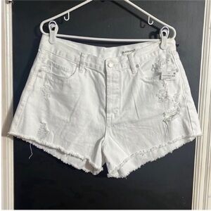 Blank NYC Button Fly High-Waist Distressed Jean Shorts Size: 31
